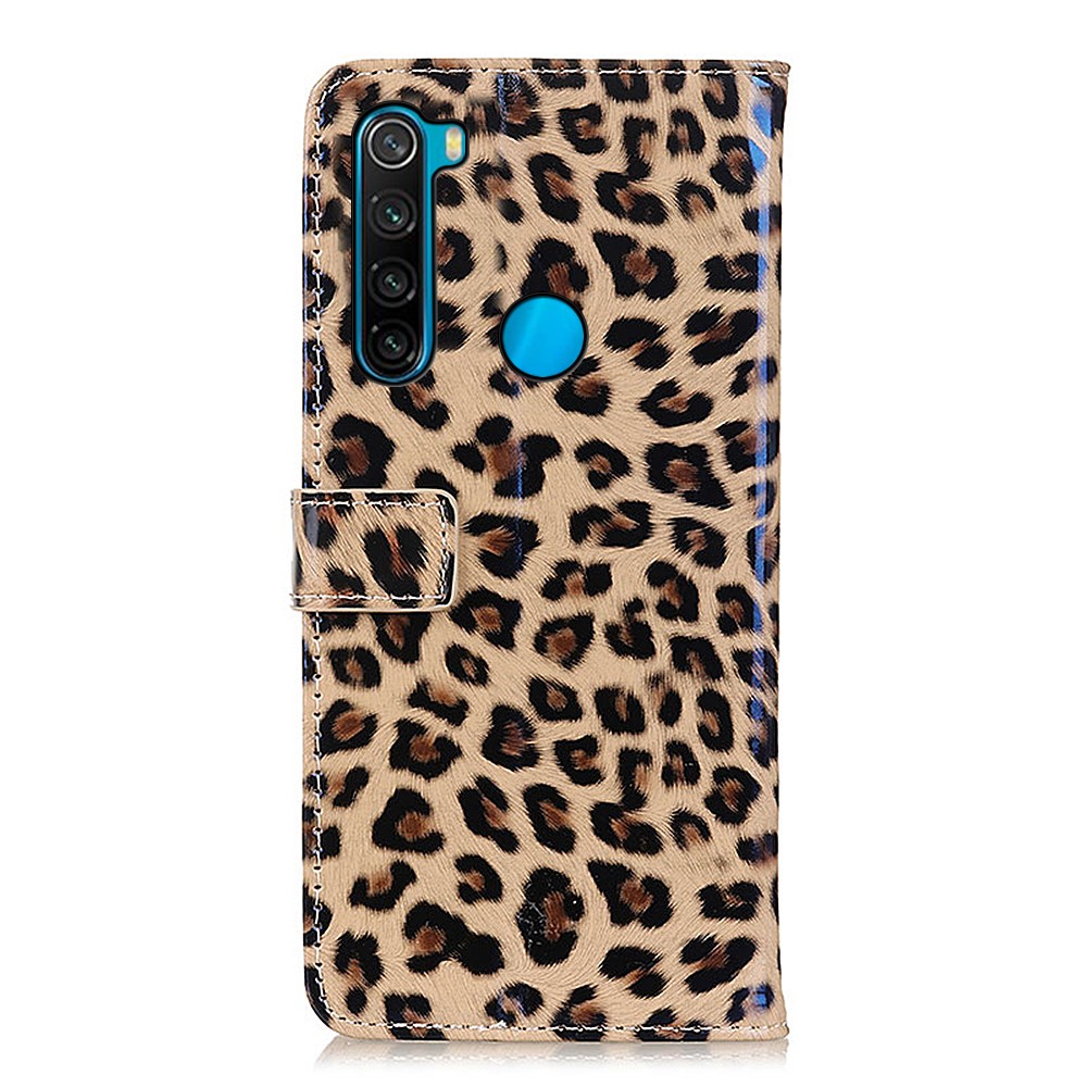 Full Protection Leopard Texture Leather Phone Protector Wallet Stand Case for Xiaomi Redmi Note 8 2021-3
