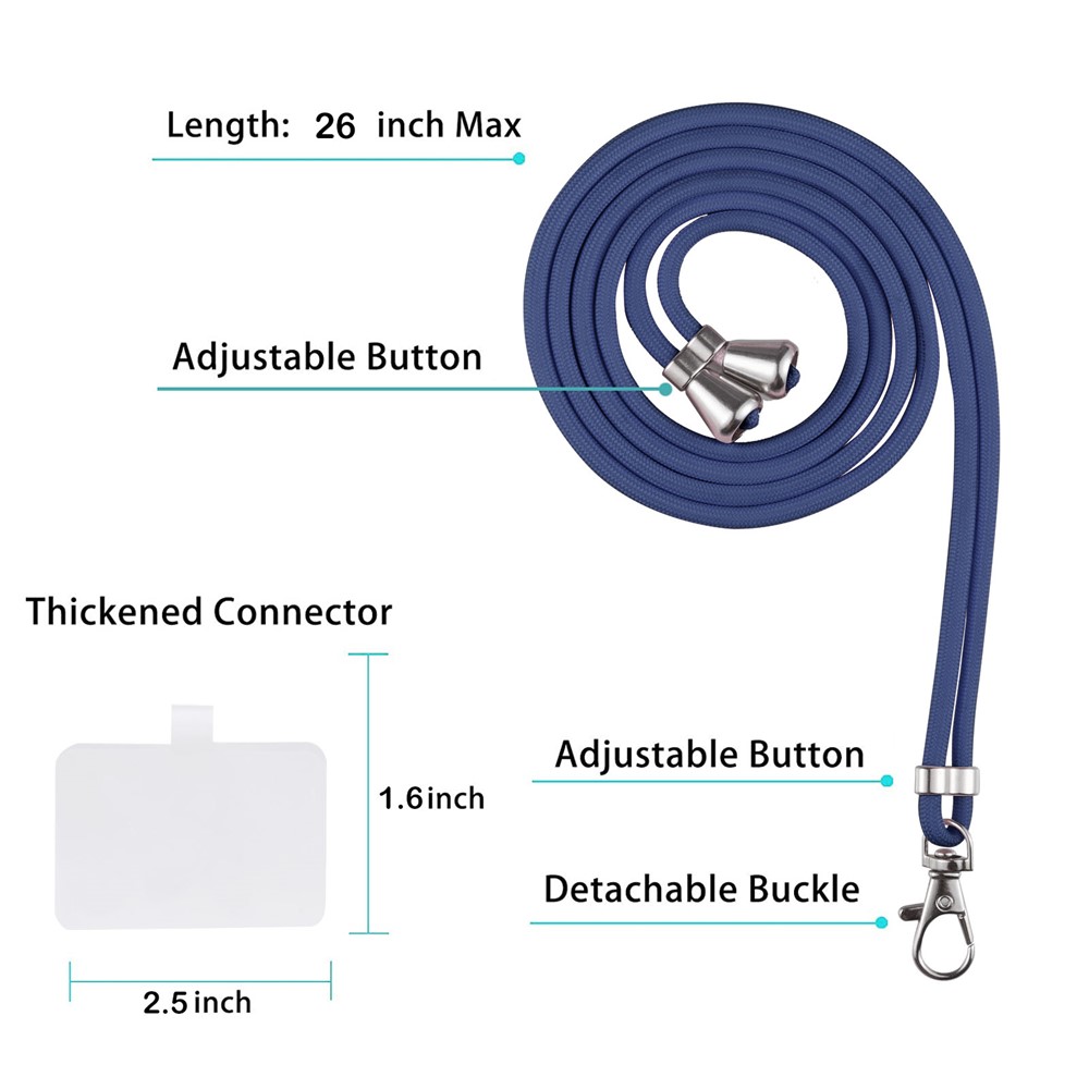 Hybrid Impact Anti-Slip Shockproof Soft TPU Hard PC Bumper Case Cover with Lanyard for Xiaomi Poco X3 NFC / Poco X3 Pro / Poco X3 - Blue-4