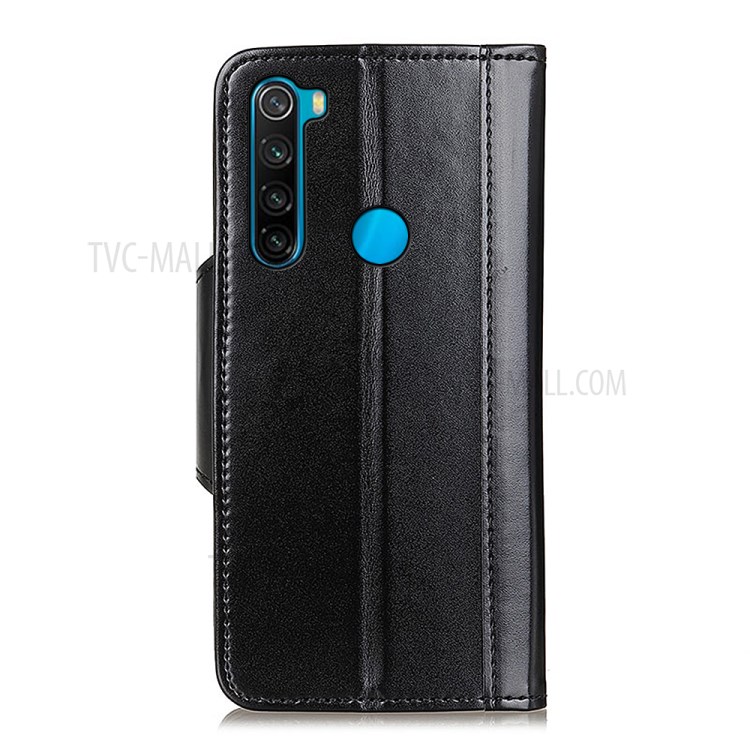 PU Leather Wallet Stand Design Full Protection Phone Case Shell for Xiaomi Redmi Note 8 2021 - Black-3