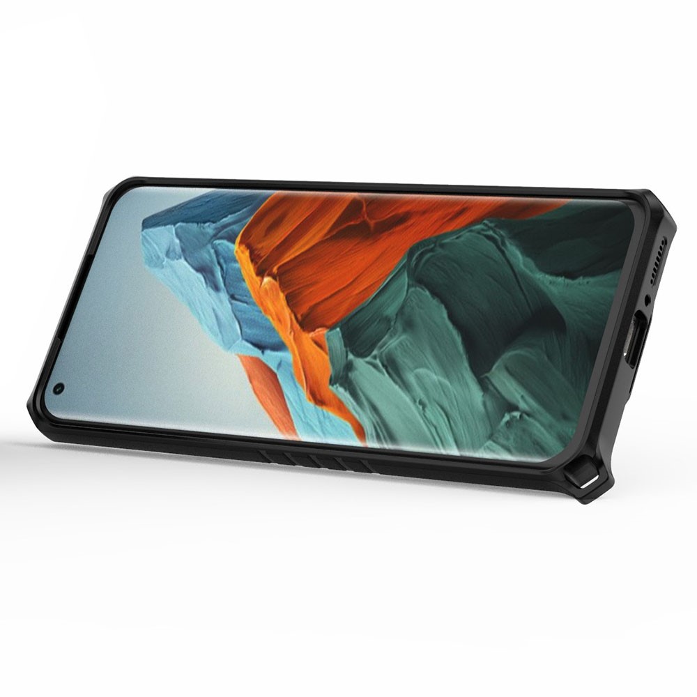 Kickstand Slim Shockproof PC + TPU Hybrid Rugged Protective Cover Built-in Magnetic Holder for Xiaomi Mi 11 Pro - Grey-4