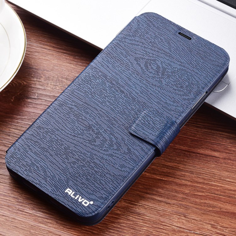 ALIVO Wood Texture Leather Full Protective Mobile Phone Case Shell for Xiaomi Redmi K40/K40 Pro/Poco F3/Mi 11i - Blue-7