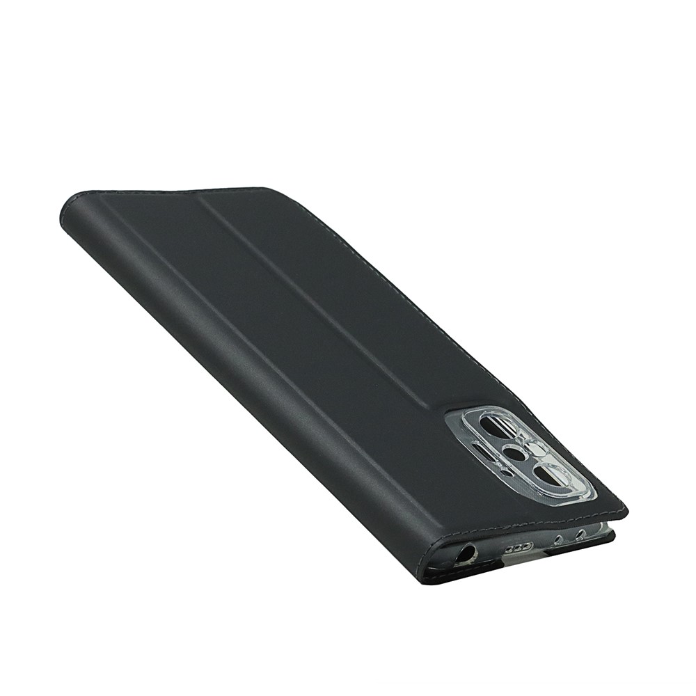 Full Protection PU Leather Auto-absorbed Phone Shell Stand Card Slot Case for Xiaomi Redmi Note 10 Pro - Black-7