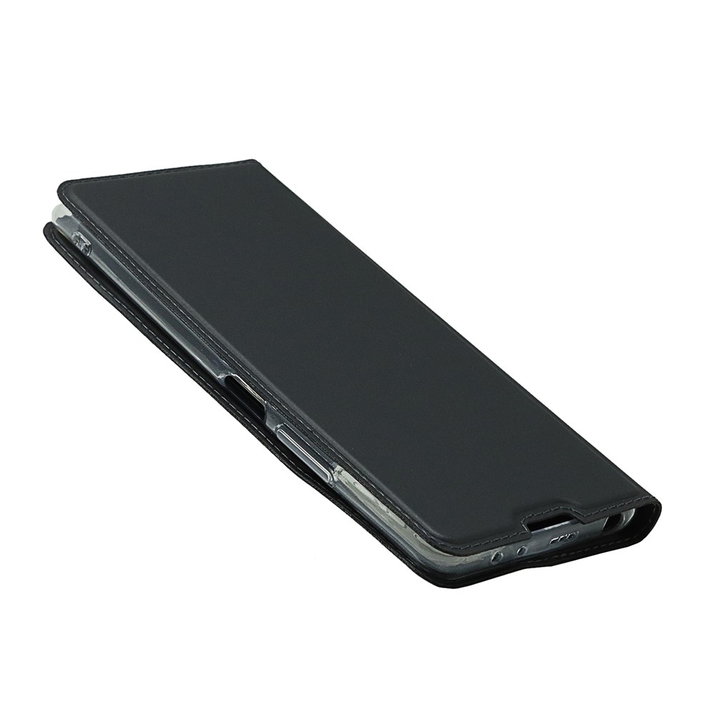 Full Protection PU Leather Auto-absorbed Phone Shell Stand Card Slot Case for Xiaomi Redmi Note 10 Pro - Black-8