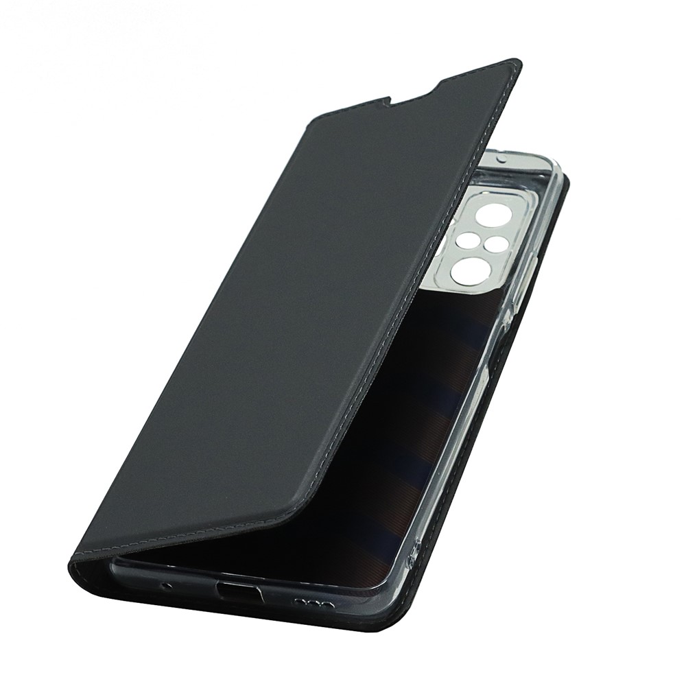Full Protection PU Leather Auto-absorbed Phone Shell Stand Card Slot Case for Xiaomi Redmi Note 10 Pro - Black-9