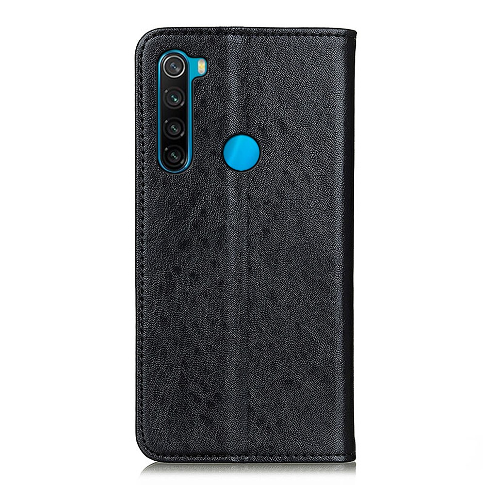 Crazy Horse Texture Auto-absorbed Wallet Stand Case PU Leather Phone Cover for Xiaomi Redmi Note 8 2021 - Black-6