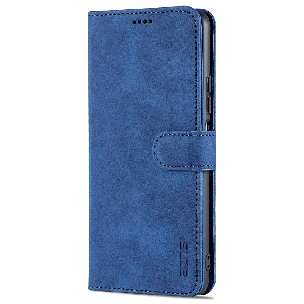 AZNS PU Leather Wallet Design All-round Protection Phone Stand Cover Case for Xiaomi Redmi K40/K40 Pro/Mi 11i/Poco F3 - Blue-8
