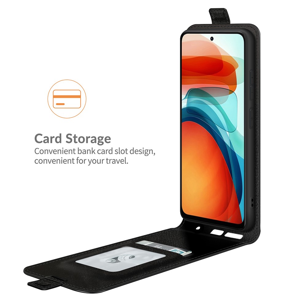 Crazy Horse Vertical Flip Leather Case with One Card Holder for Xiaomi Redmi Note 10 Pro (China)/Poco X3 GT - Black-2