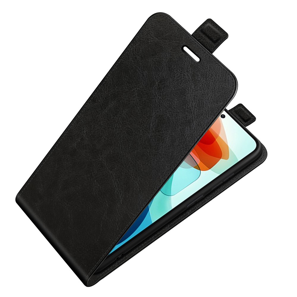 Crazy Horse Vertical Flip Leather Case with One Card Holder for Xiaomi Redmi Note 10 Pro (China)/Poco X3 GT - Black-6