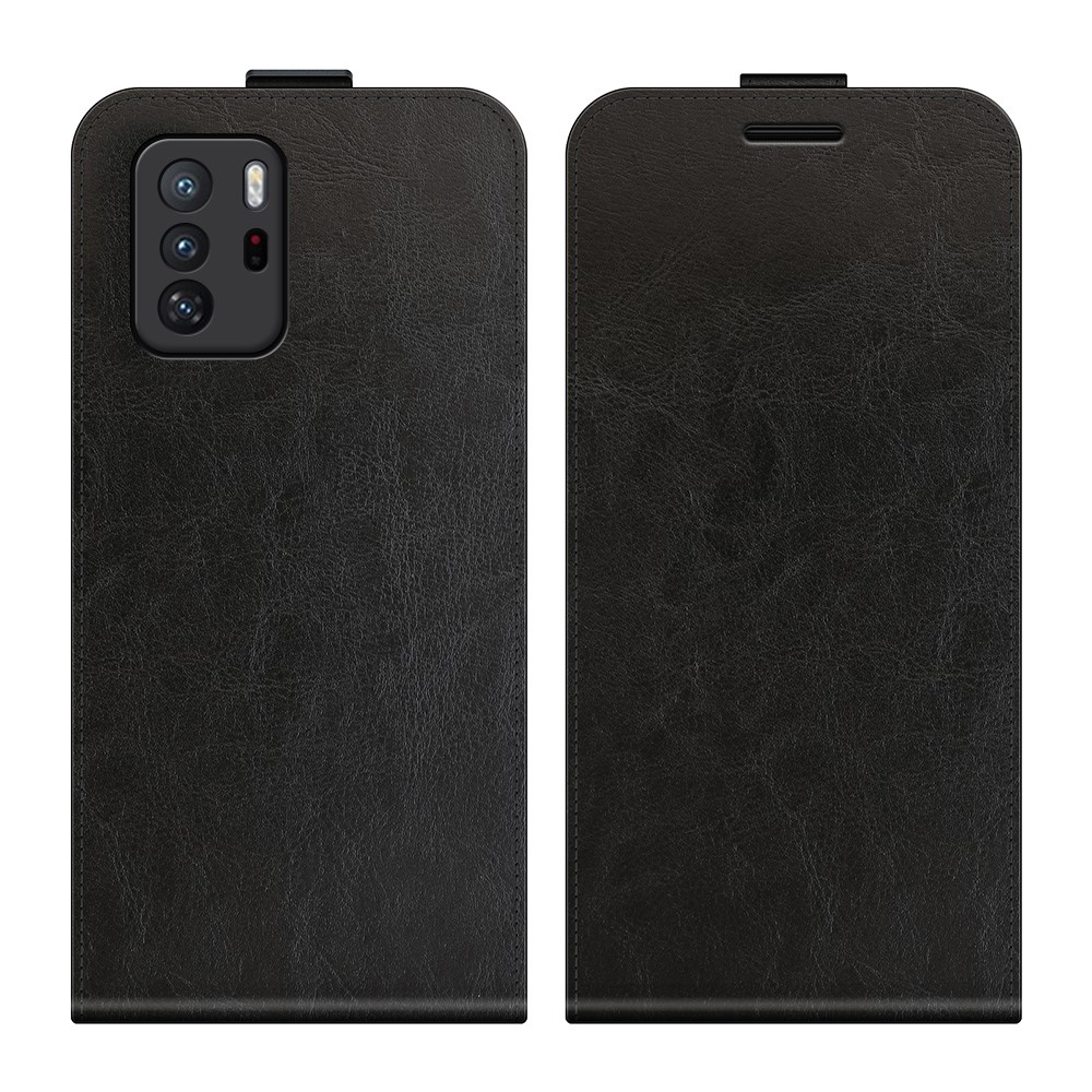 Crazy Horse Vertical Flip Leather Case with One Card Holder for Xiaomi Redmi Note 10 Pro (China)/Poco X3 GT - Black-7