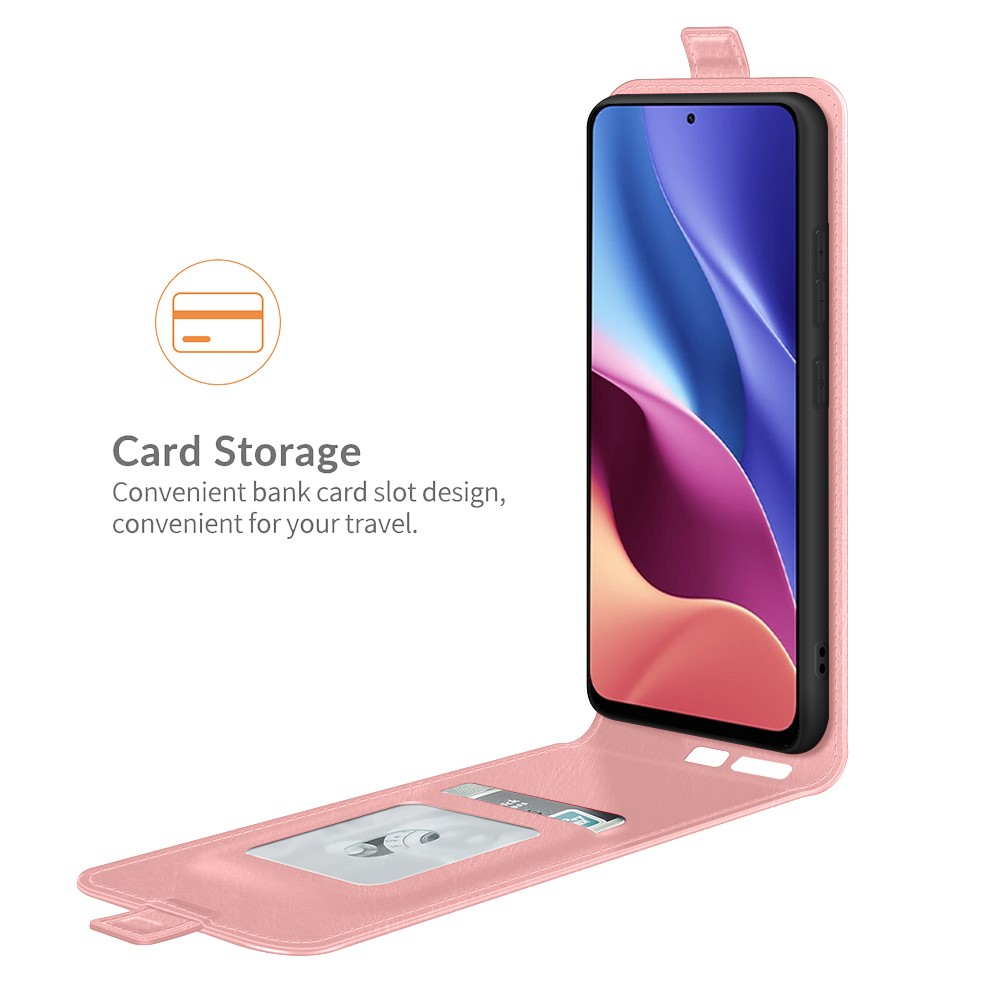 Vertical Flip Design Crazy Horse Leather Case with One Card Holder for Xiaomi Redmi K40/K40 Pro/K40 Pro+/Poco F3/Mi 11i/Mi 11X/Mi 11X Pro - Pink-2