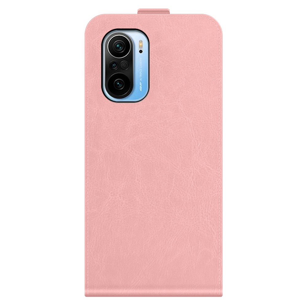 Vertical Flip Design Crazy Horse Leather Case with One Card Holder for Xiaomi Redmi K40/K40 Pro/K40 Pro+/Poco F3/Mi 11i/Mi 11X/Mi 11X Pro - Pink-6