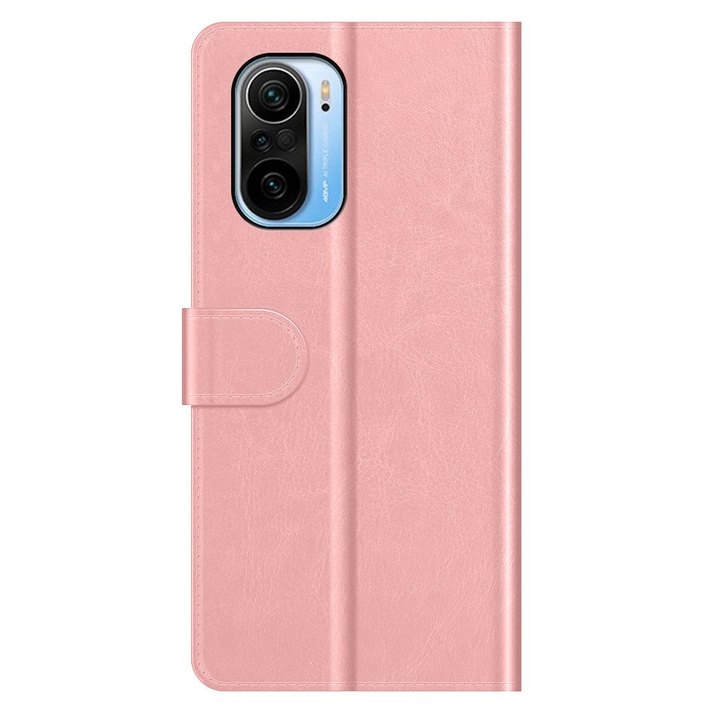 Crazy Horse Texture PU Leather Wallet Protective Case with Stand for Xiaomi Redmi K40/K40 Pro/K40 Pro+/Poco F3/Mi 11i/Mi 11X/Mi 11X Pro - Pink-6