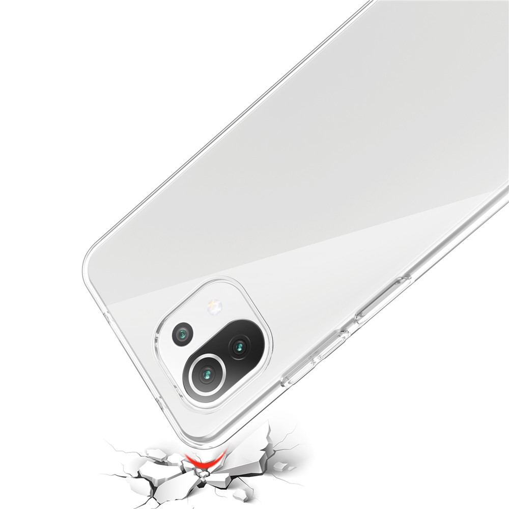 Drop-proof Anti-fingerprint Ultra Clear TPU Phone Case Shell for Xiaomi Mi 11 Lite 4G/5G-5