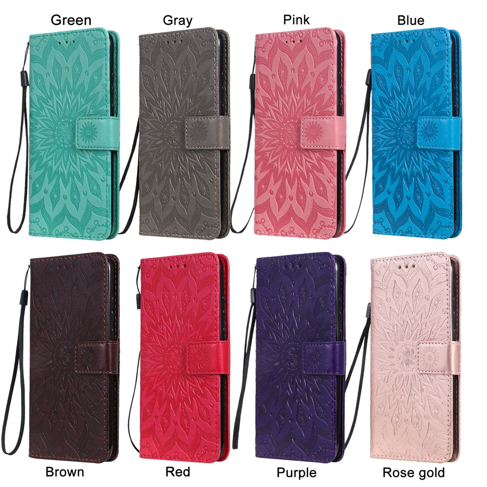 Full Protective Sun Imprint PU Leather Wallet Stand Cover for Xiaomi Redmi Note 10 4G/10S - Grey-11