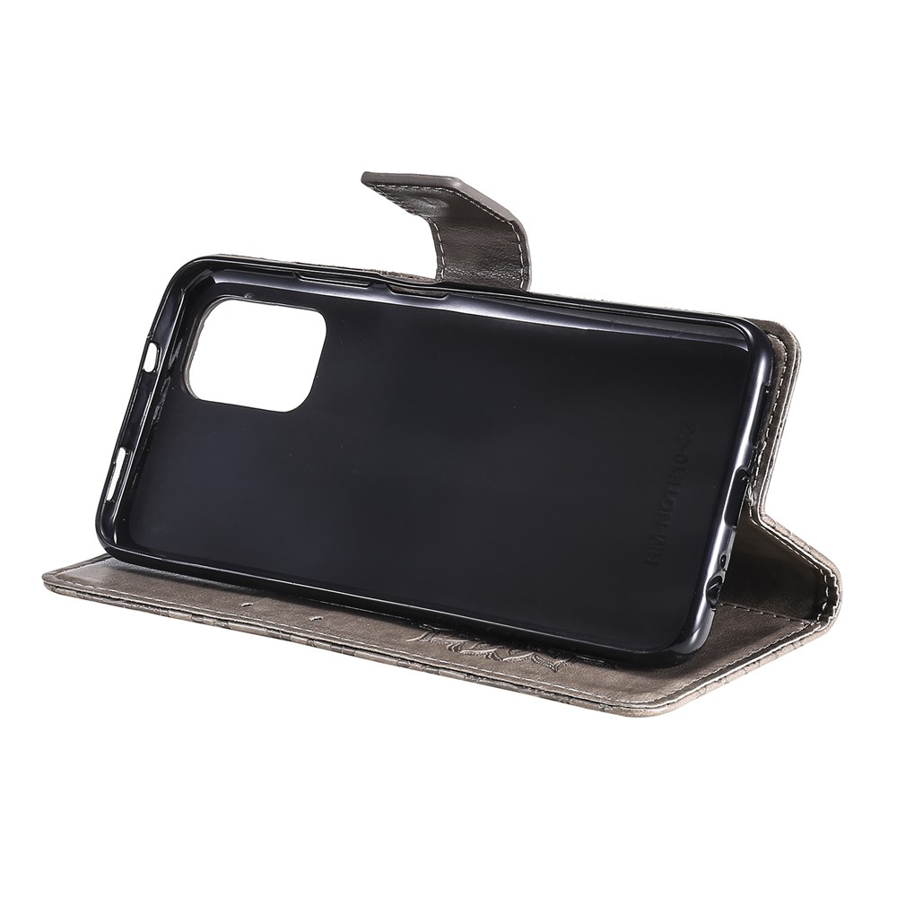 Full Protective Sun Imprint PU Leather Wallet Stand Cover for Xiaomi Redmi Note 10 4G/10S - Grey-6
