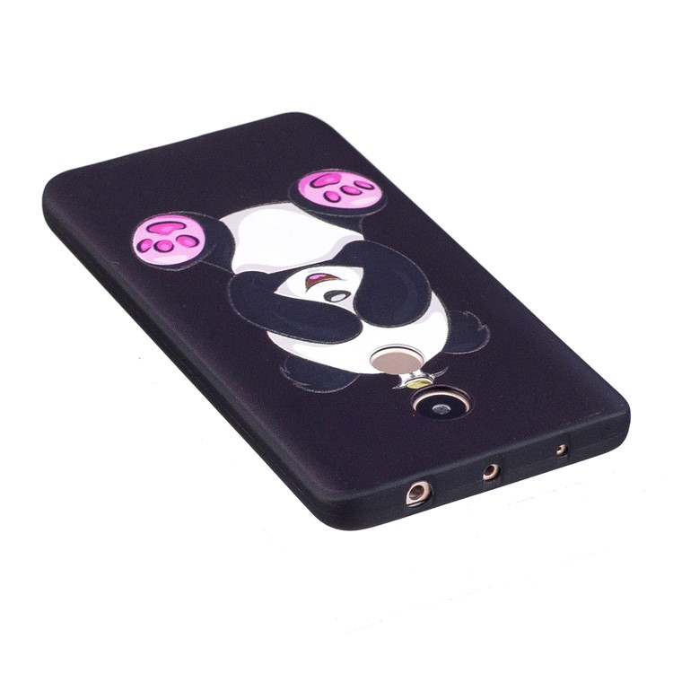 Embossed Pattern Matte TPU Phone Back Mobile Phone Casing for Xiaomi Redmi Note 4X - Shy Panda-5