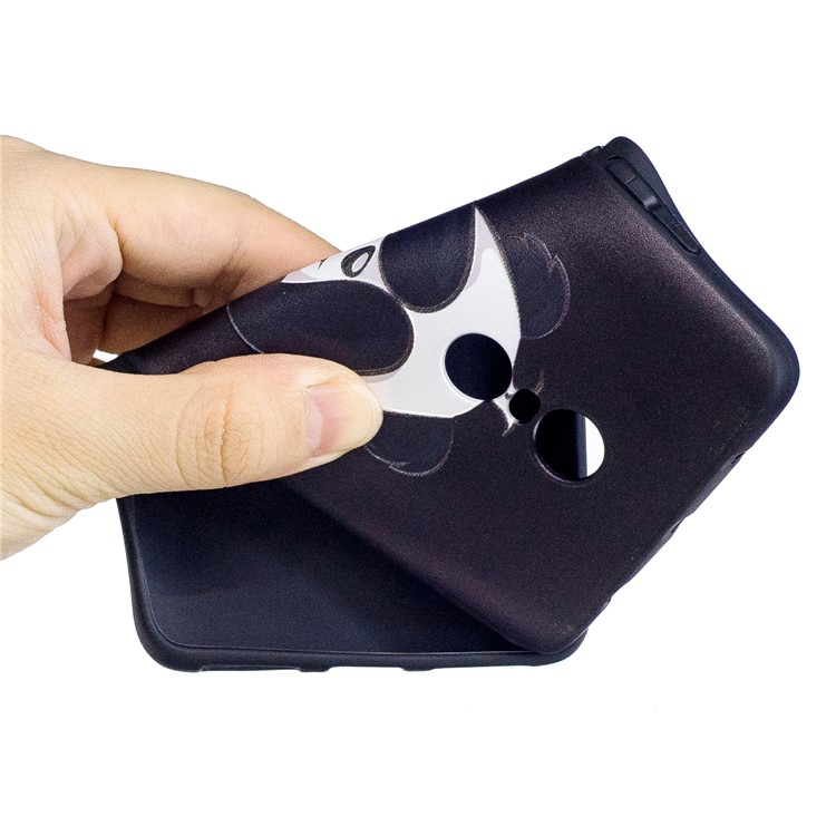 Embossed Pattern Matte TPU Phone Back Mobile Phone Casing for Xiaomi Redmi Note 4X - Shy Panda-6