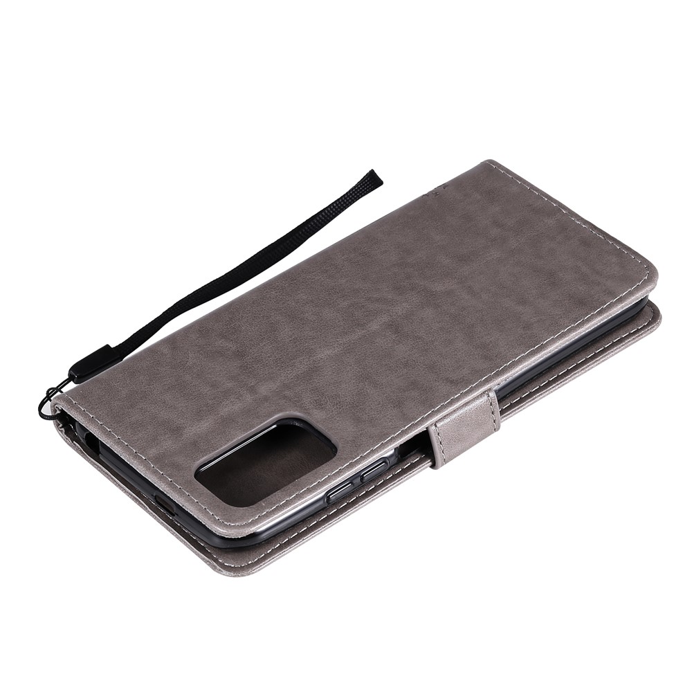 Imprinted Cat Tree Leather Coated TPU Card Holder Case with Kickstand for Xiaomi Redmi Note 10 5G / Poco M3 Pro 5G - Grey-9