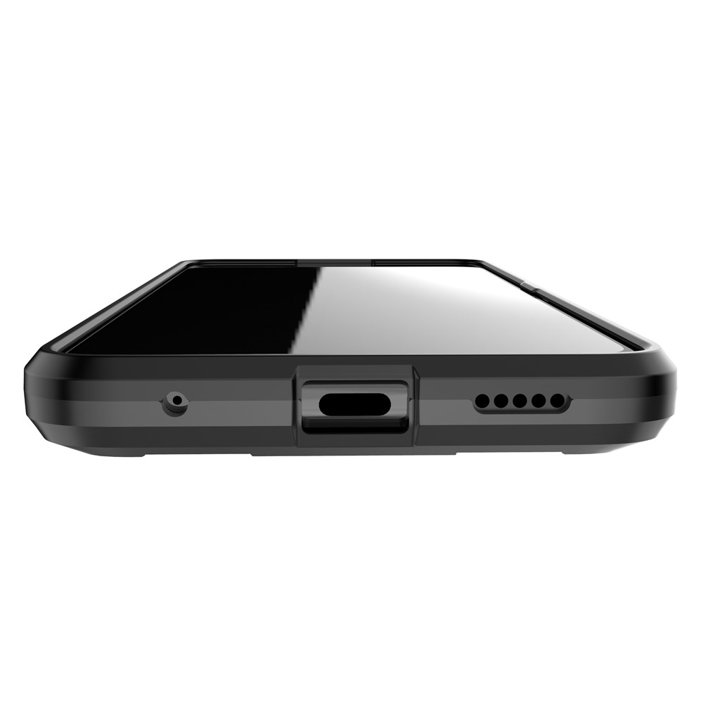 Kickstand Holder Hybrid Hard PC Soft TPU Dual Layer Slim Protective Cover for Xiaomi Redmi Note 10 Pro 5G Black-8