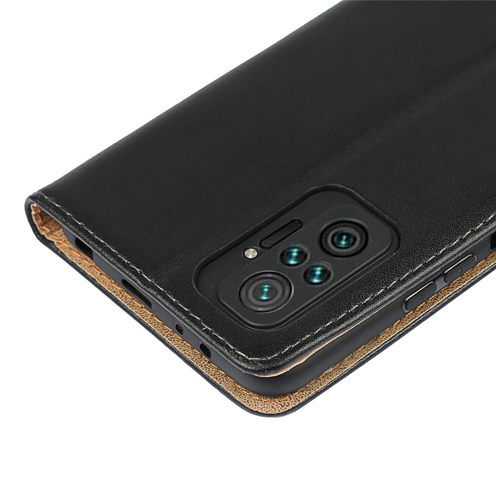 Wallet Stand Design Split Leather Phone Case Shell for Xiaomi Redmi Note 10 Pro-12