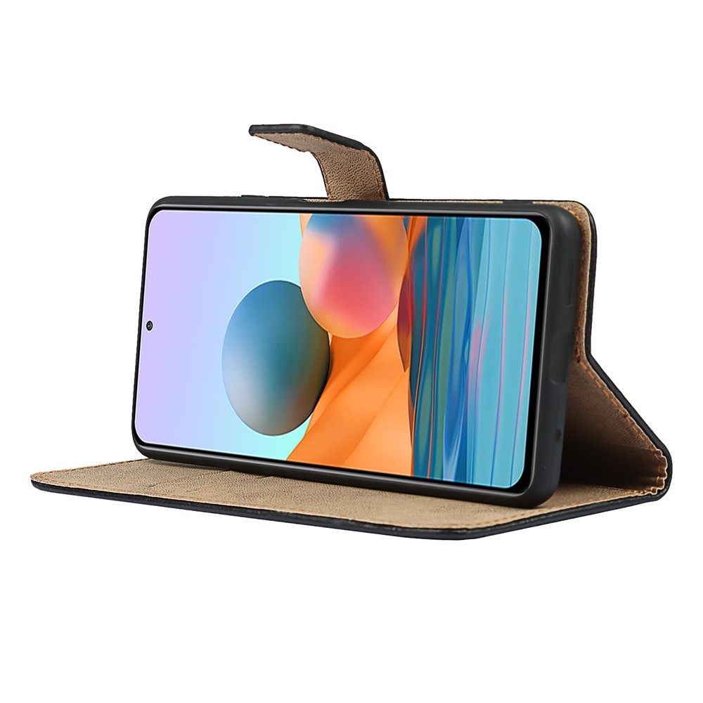 Wallet Stand Design Split Leather Phone Case Shell for Xiaomi Redmi Note 10 Pro-4