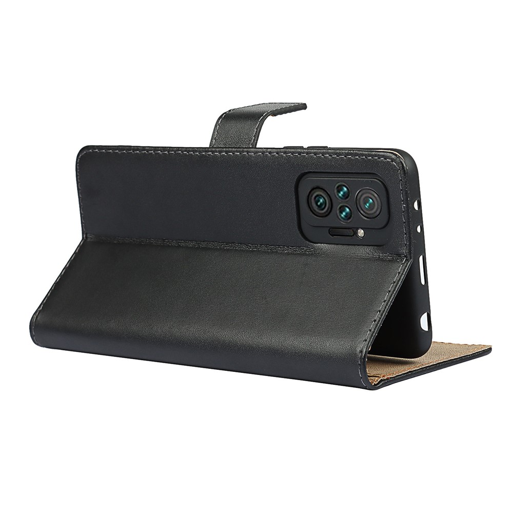 Wallet Stand Design Split Leather Phone Case Shell for Xiaomi Redmi Note 10 Pro-5