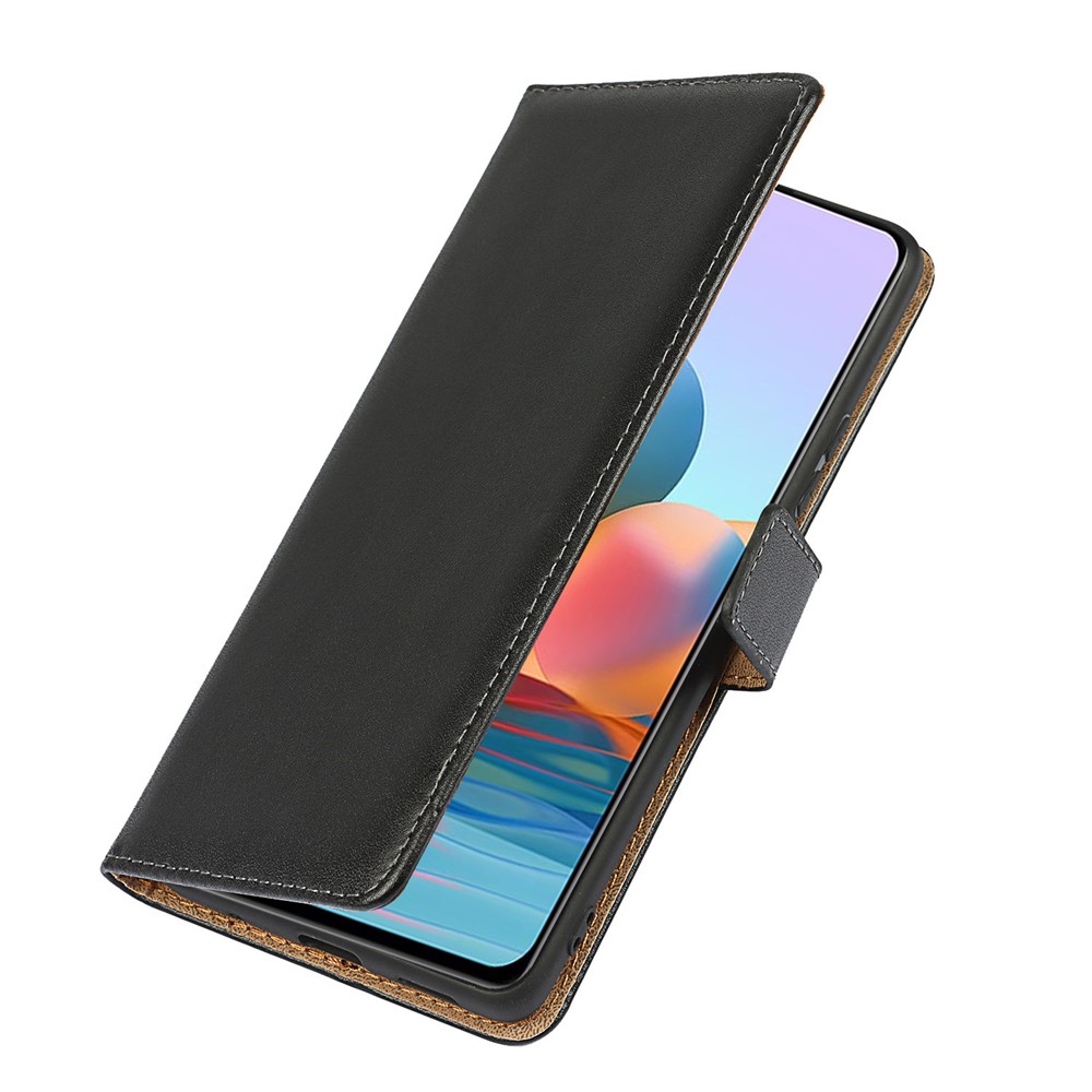 Wallet Stand Design Split Leather Phone Case Shell for Xiaomi Redmi Note 10 Pro-7