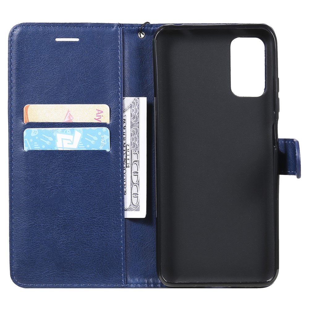 Wallet Stand Leather Phone Casing with Strap Casing for Xiaomi Redmi Note 10 5G / Poco M3 Pro 5G - Blue-4
