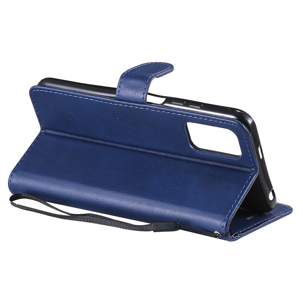 Wallet Stand Leather Phone Casing with Strap Casing for Xiaomi Redmi Note 10 5G / Poco M3 Pro 5G - Blue-5
