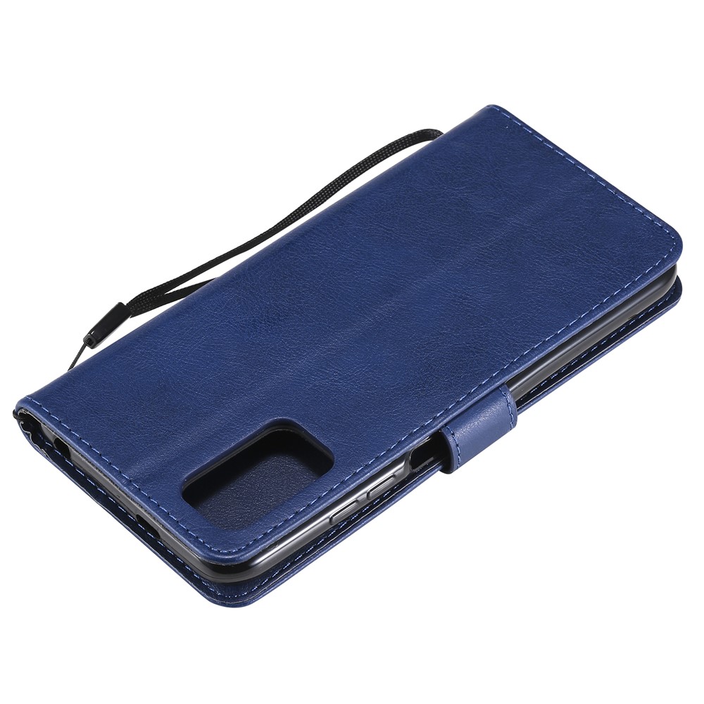 Wallet Stand Leather Phone Casing with Strap Casing for Xiaomi Redmi Note 10 5G / Poco M3 Pro 5G - Blue-8