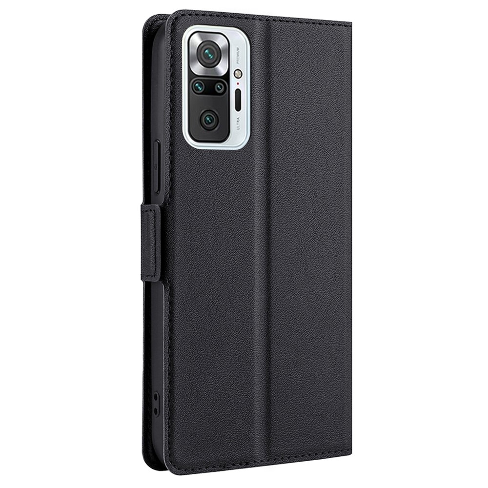 Flip Case Cover Stand Leather Shell with Card Slot Ultra-thin Cellphone Protector for Xiaomi Redmi Note 10 Pro Max / Redmi Note 10 Pro 4G (Global) / Redmi Note 10 Pro 4G (India) - Black-5