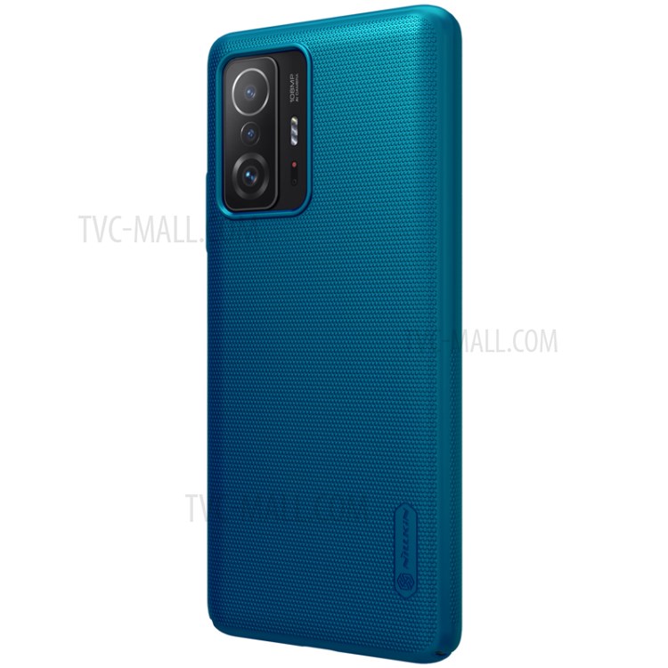 NILLKIN Frosted Shield Anti-Fingerprints Hard PC Cover with Matte Finish Grip for Xiaomi 11T / 11T Pro - Blue-2