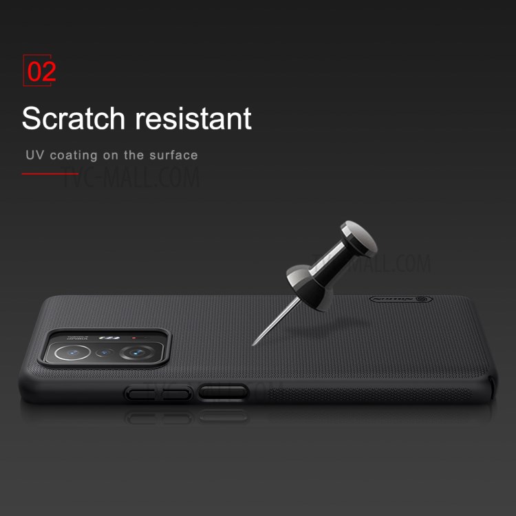 NILLKIN Frosted Shield Anti-Fingerprints Hard PC Cover with Matte Finish Grip for Xiaomi 11T / 11T Pro - Blue-7