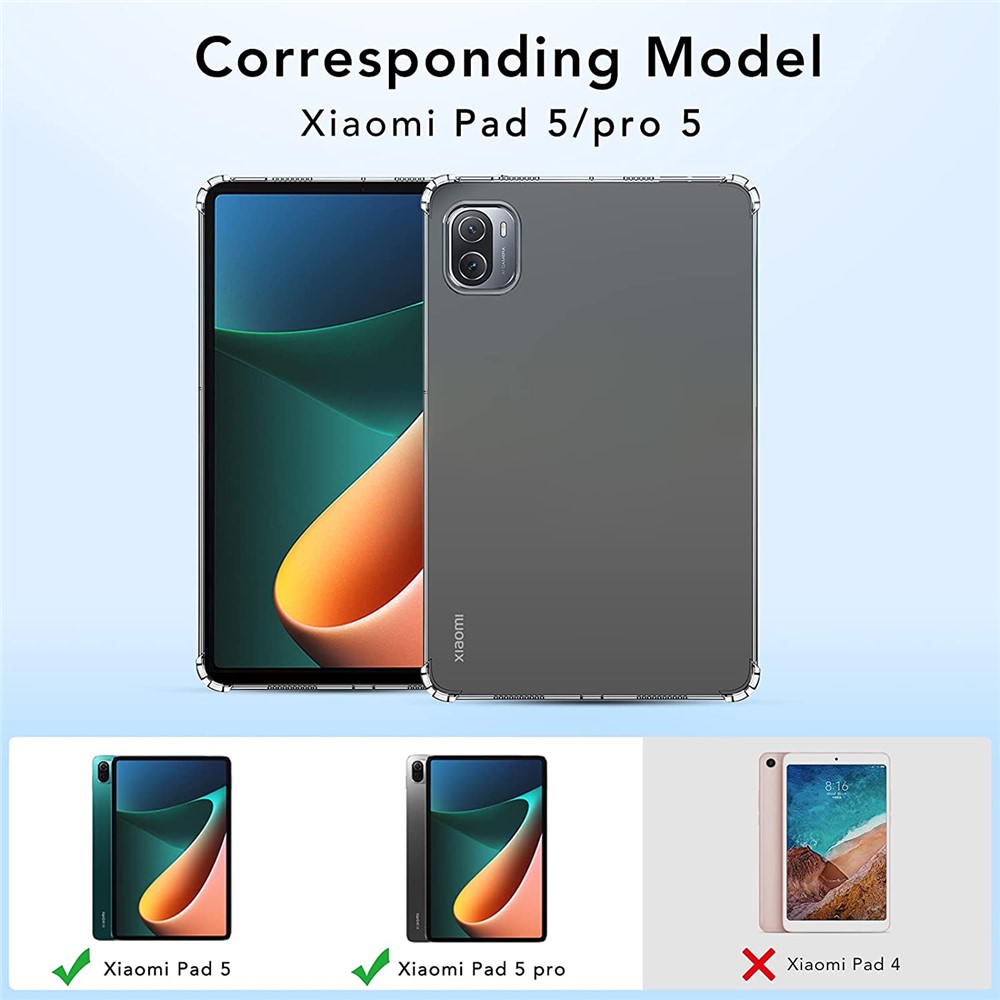 Four-Corner Airbag Shock Absorption Transparent TPU Protective Cover for Xiaomi Pad 5 / Pad 5 Pro-3