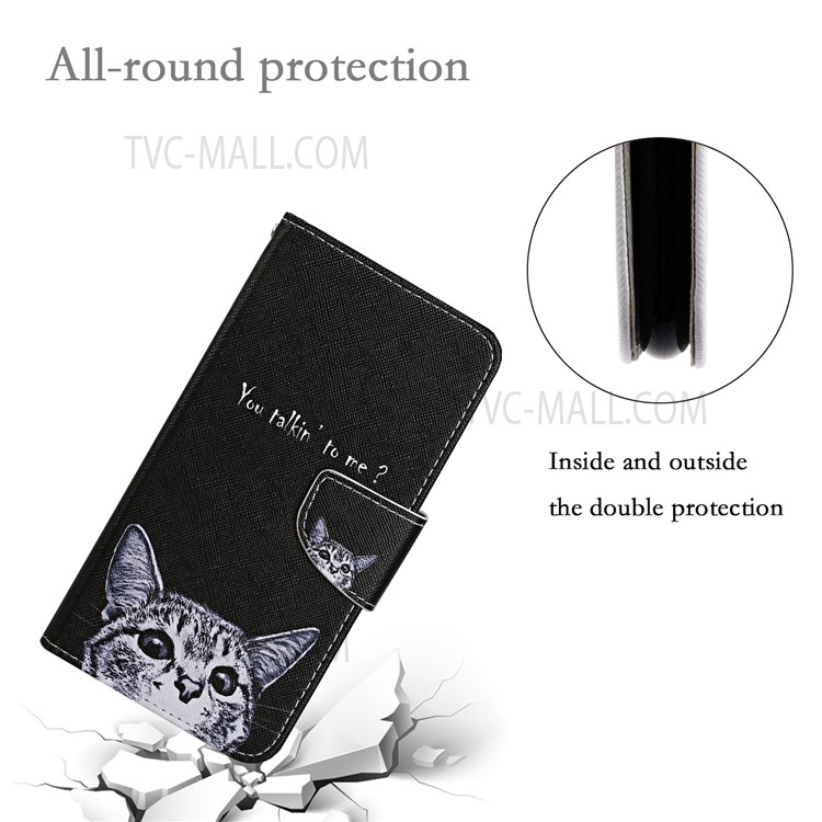 Pattern Printing Folio Flip Leather Phone Case Wallet Stand Cover with Wrist Strap for Xiaomi Redmi Note 10 Pro 5G (China)/Poco X3 GT - Little Cat-7