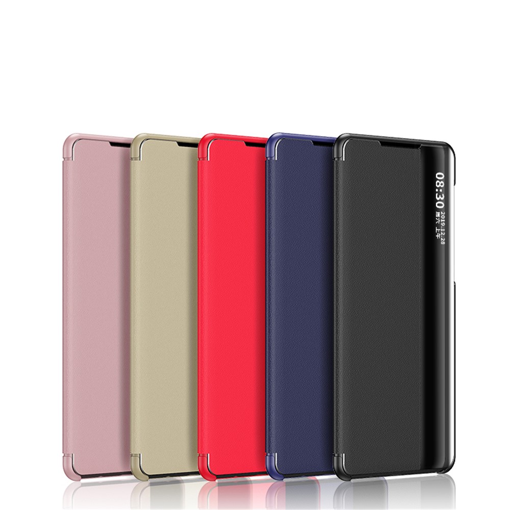 Translucent View Window Leather Stand Phone Shell Flip Case for Xiaomi 11T/11T Pro - Black-6
