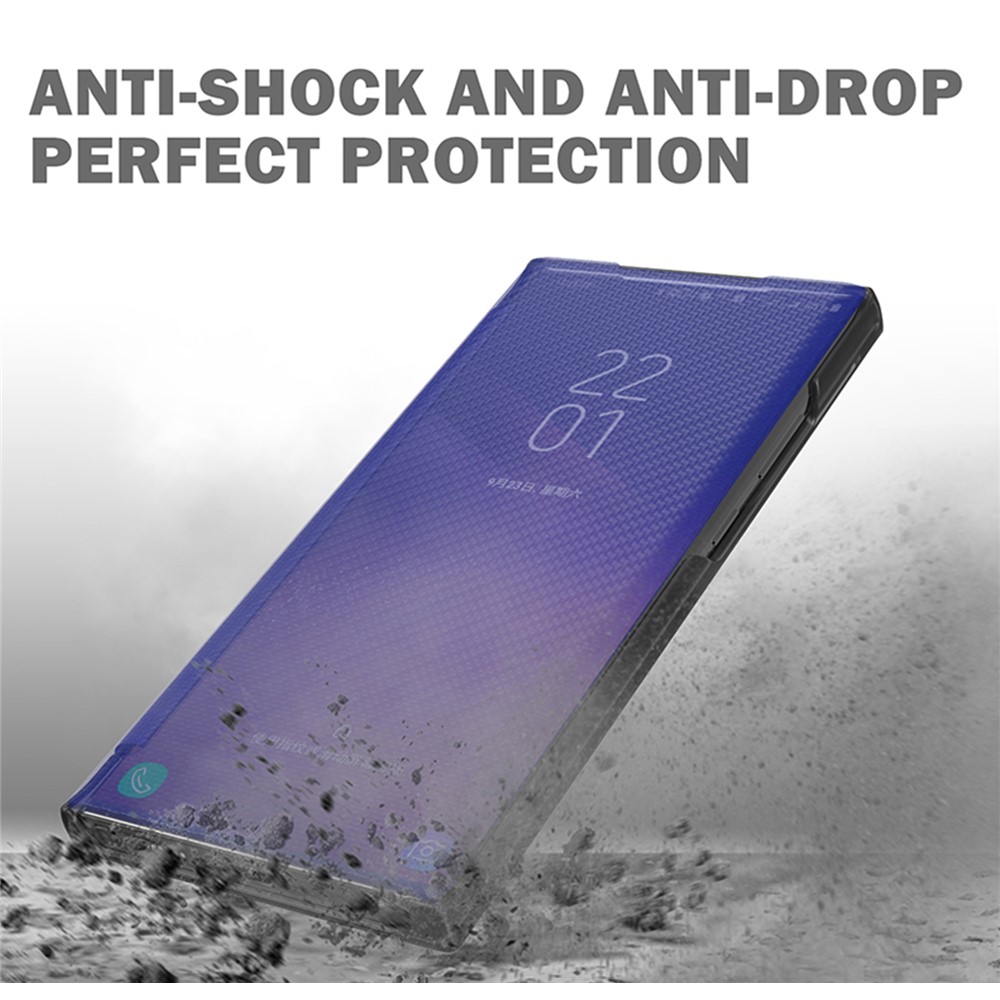 Fall-proof Carbon Fiber Texture Folio Flip Kickstand Hard PC Phone Case Shell for Xiaomi Redmi 10/10 Prime - Blue-6