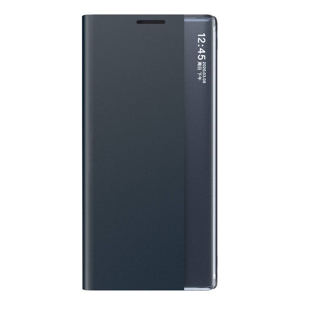 Foldable Stand Folio Flip Litchi Leather Auto-absorbed Protector Shell with View Window for Xiaomi 11T/11T Pro - Dark Blue-2