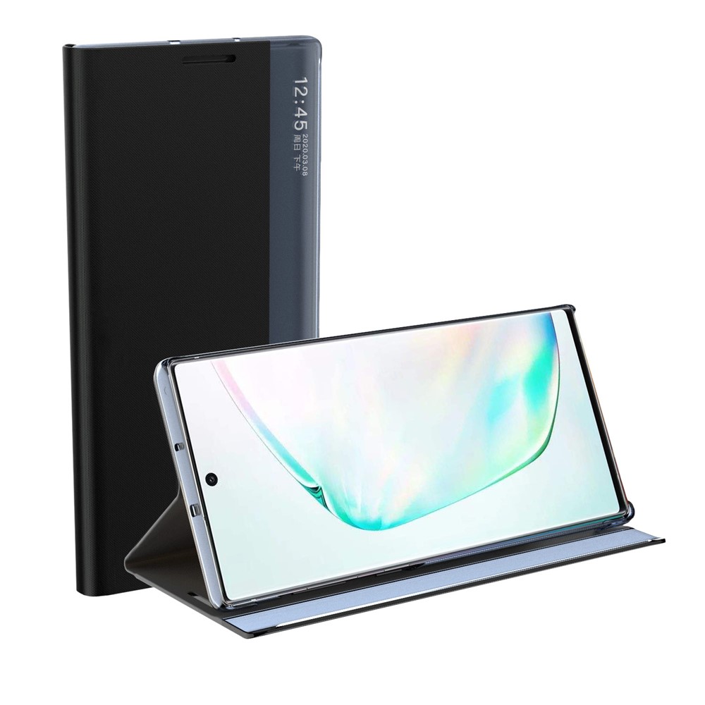 Foldable Stand Folio Flip Litchi Leather Auto-absorbed Protector Shell with View Window for Xiaomi 11T/11T Pro - Pink-4