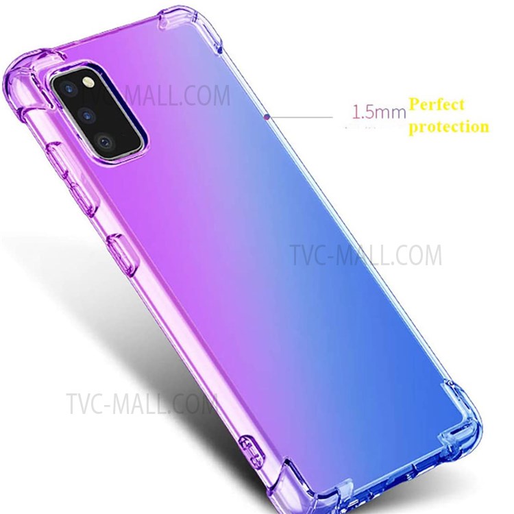 Gradient Colorful Design Shock Absorption TPU Soft Edge Bumper with Reinforced Corners Protective Cover for Xiaomi 11T / 11T Pro - Pink/Gold-2