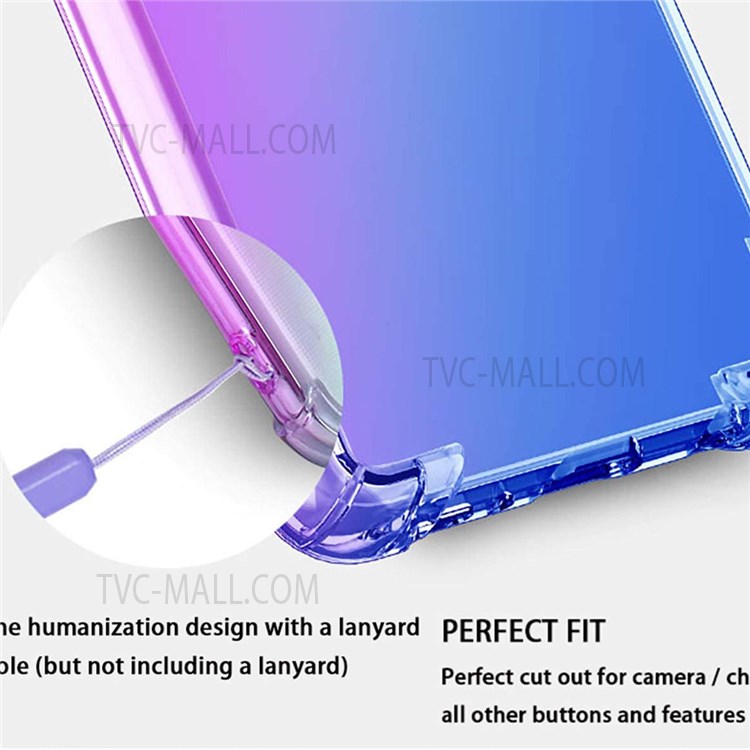 Gradient Colorful Design Shock Absorption TPU Soft Edge Bumper with Reinforced Corners Protective Cover for Xiaomi 11T / 11T Pro - Pink/Gold-3