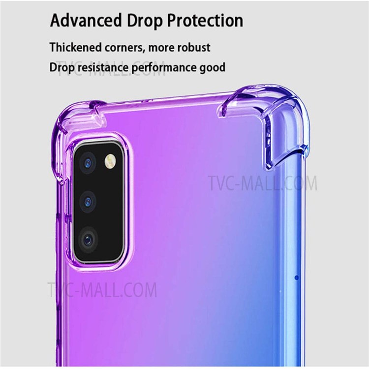 Gradient Colorful Design Shock Absorption TPU Soft Edge Bumper with Reinforced Corners Protective Cover for Xiaomi 11T / 11T Pro - Pink/Gold-5