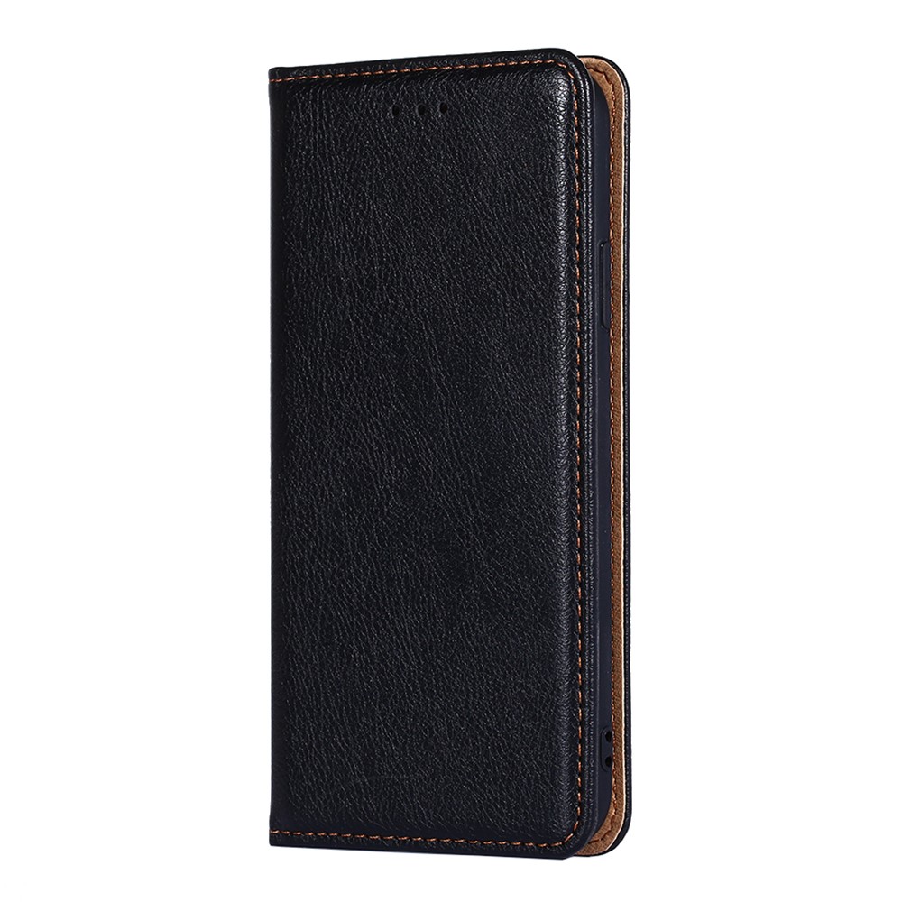 Cierre Magnético Folio Follote Teléfono Teléfono Cubra De Cubierta De La Madera De La Madera Para Xiaomi Redmi Nota 10 Pro 4G (Global) /(India) / Nota 10 Pro Max - Negro-2