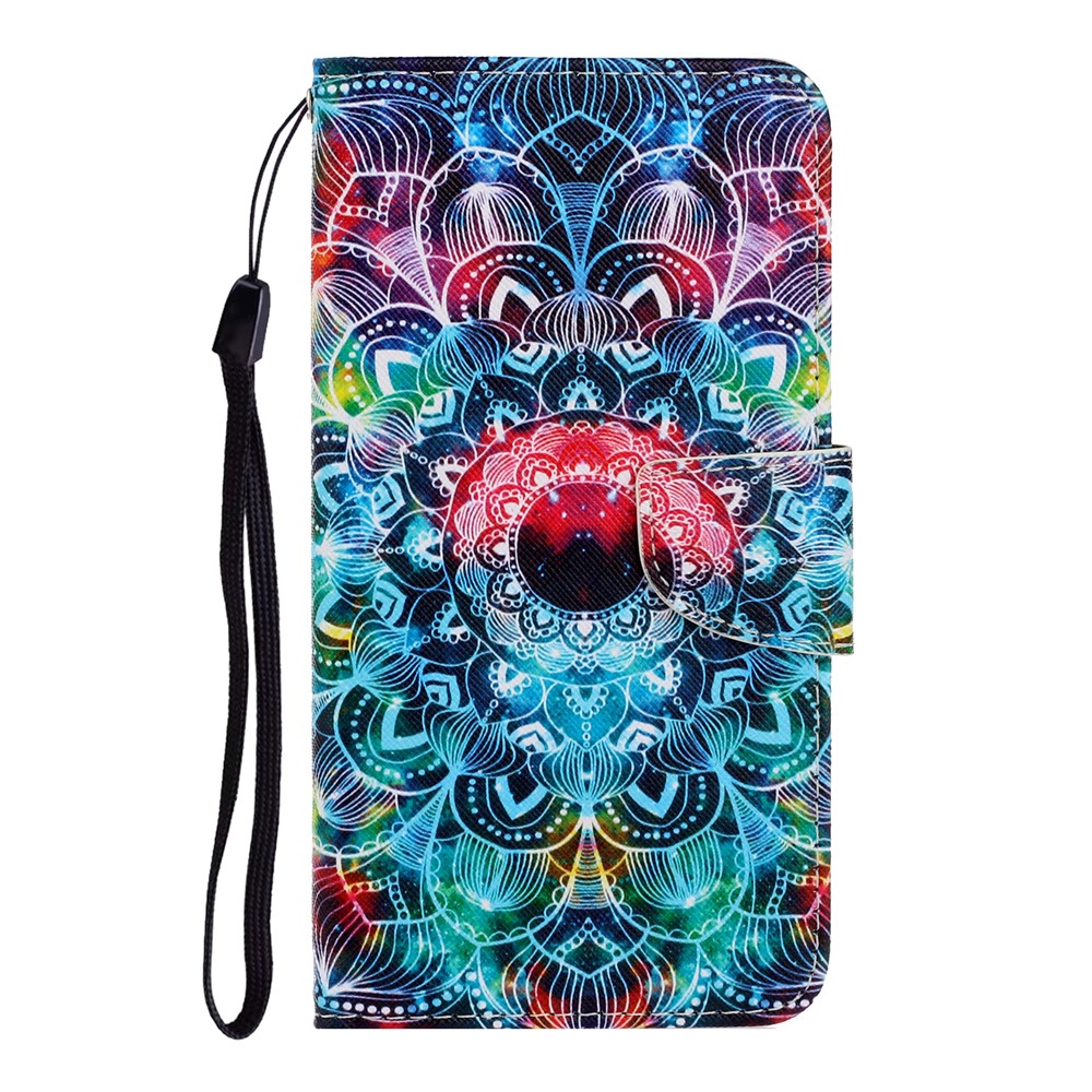 Cross Texture Wallet Stand Design Folio Flip Leather Phone Case Shell with Strap for Xiaomi 11T - Mandala Flower-3