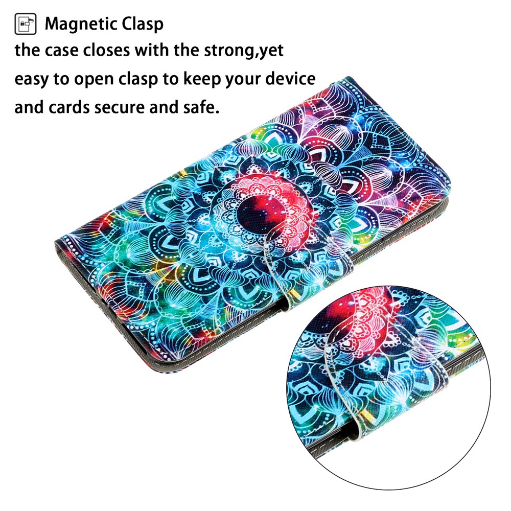 Cross Texture Wallet Stand Design Folio Flip Leather Phone Case Shell with Strap for Xiaomi 11T - Mandala Flower-6