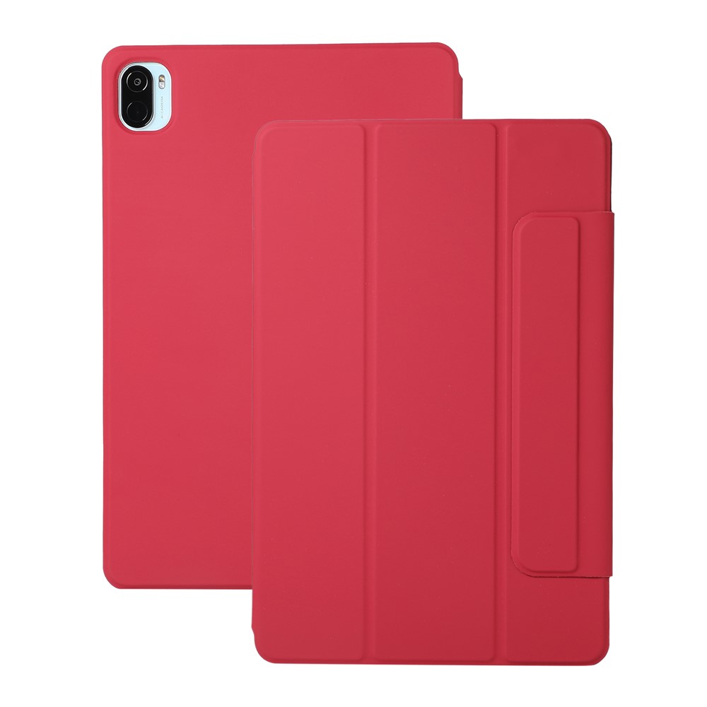 Magnetic Absorption Full Protection PU Leather Stand Tablet Case Cover for Xiaomi Pad 5/Pad 5 Pro - Wine Red-1