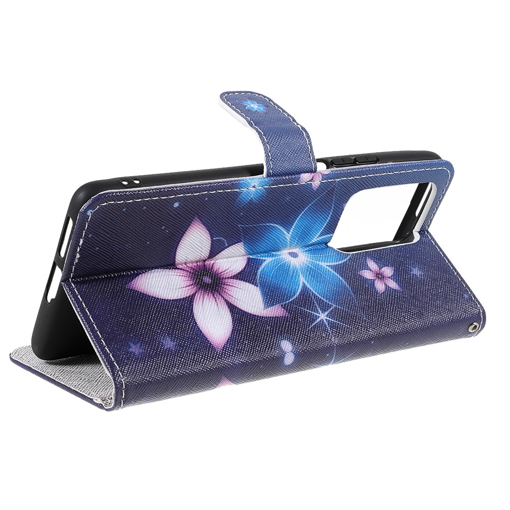 Cross Texture 3D Pattern Printing PU Leather Stand Flip Magnetic Folio Wallet Case for Xiaomi 11T / 11T Pro - Sparkle Flowers-10