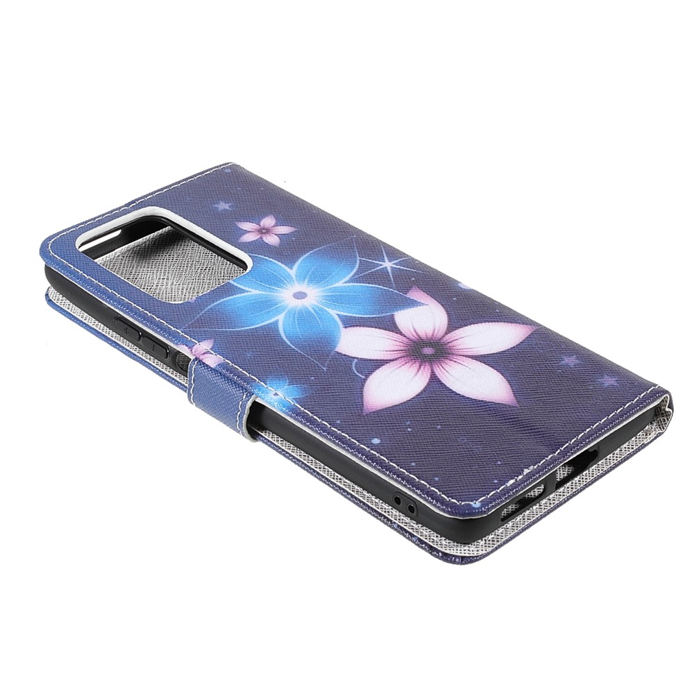 Cross Texture 3D Pattern Printing PU Leather Stand Flip Magnetic Folio Wallet Case for Xiaomi 11T / 11T Pro - Sparkle Flowers-5