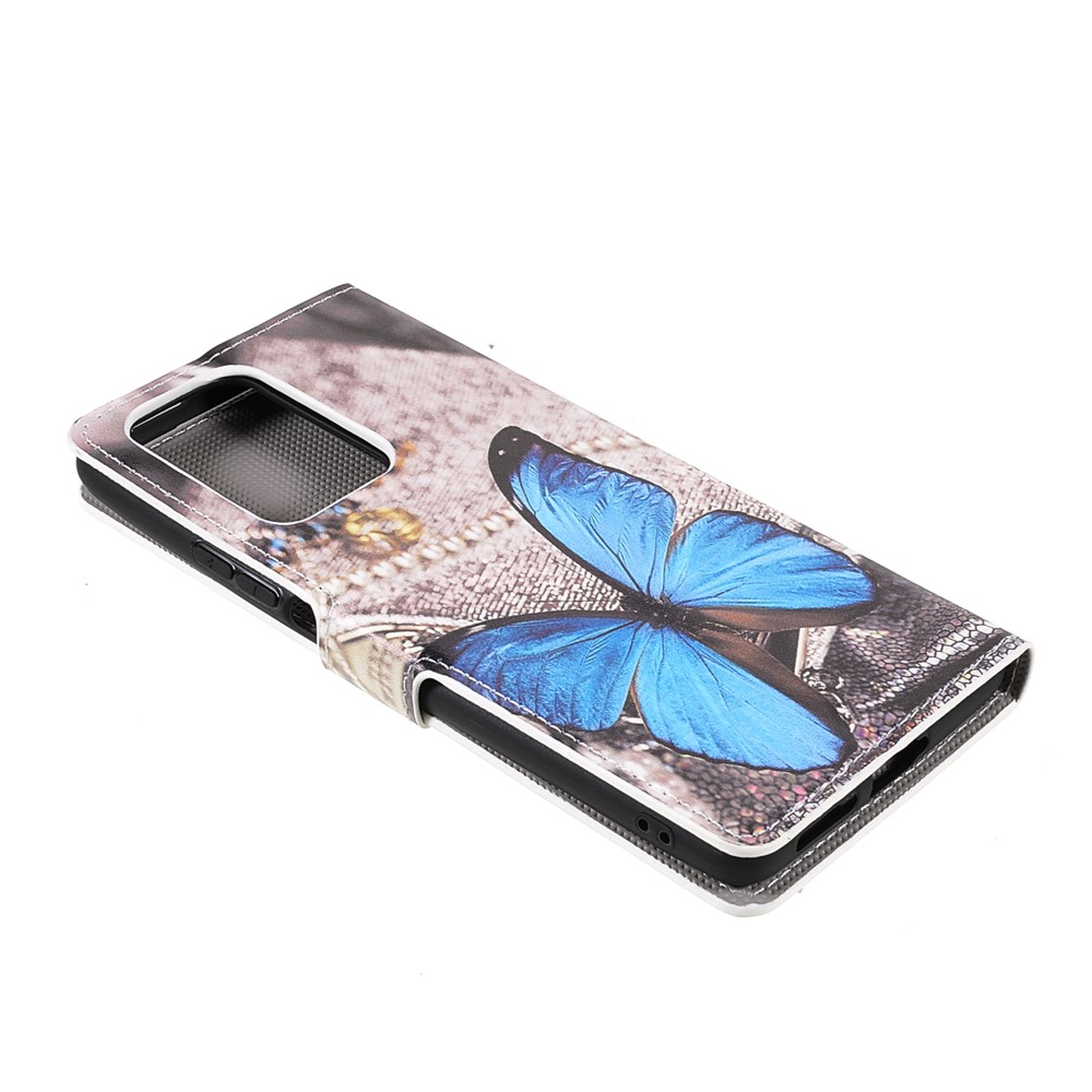 Pattern Printing Premium PU Leather Wallet Folio Flip Stand Protective Case for Xiaomi 11T / 11T Pro - Blue Butterfly-5