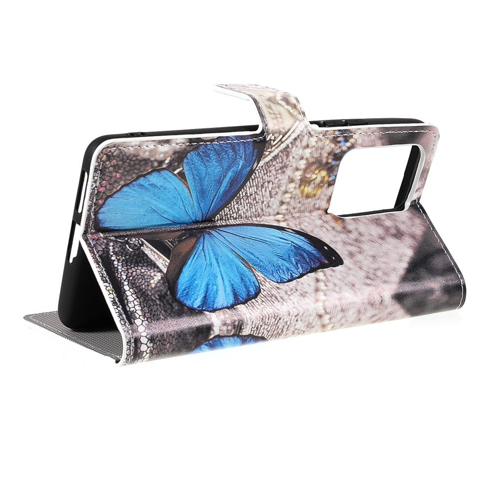 Pattern Printing Premium PU Leather Wallet Folio Flip Stand Protective Case for Xiaomi 11T / 11T Pro - Blue Butterfly-9